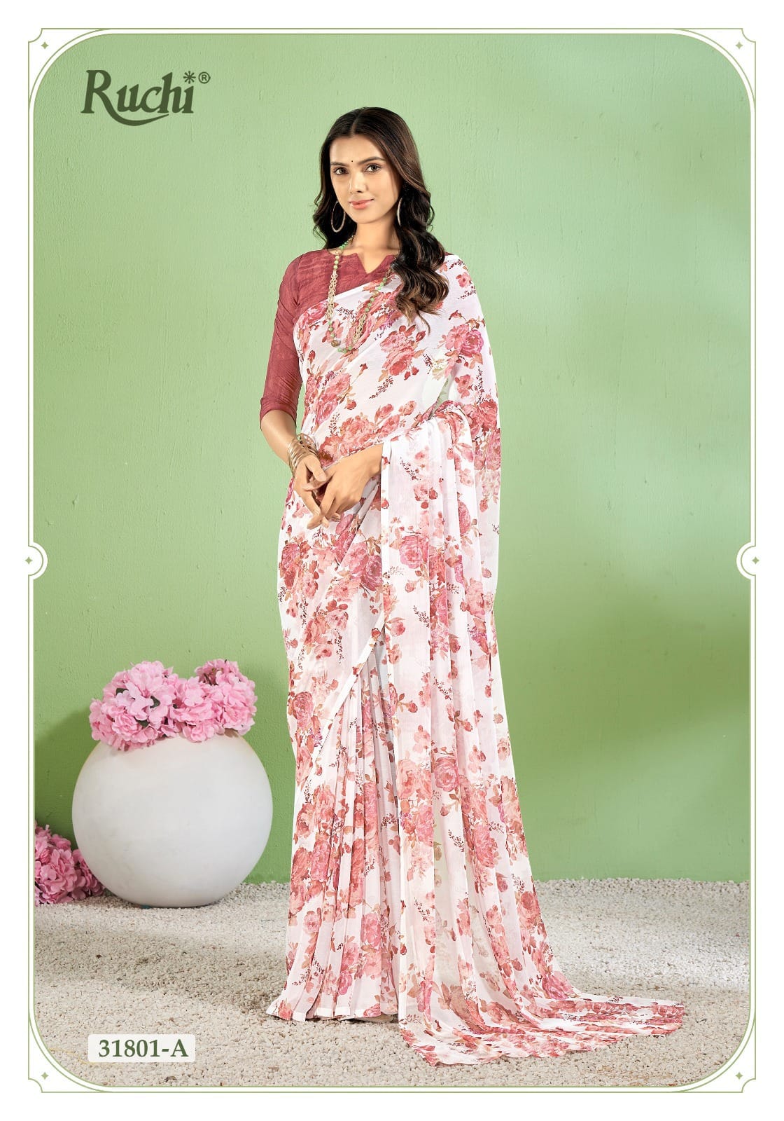 Star Chiffon 154 By Ruchi Printed Daily Wear Sarees Wholesale Market In Surat